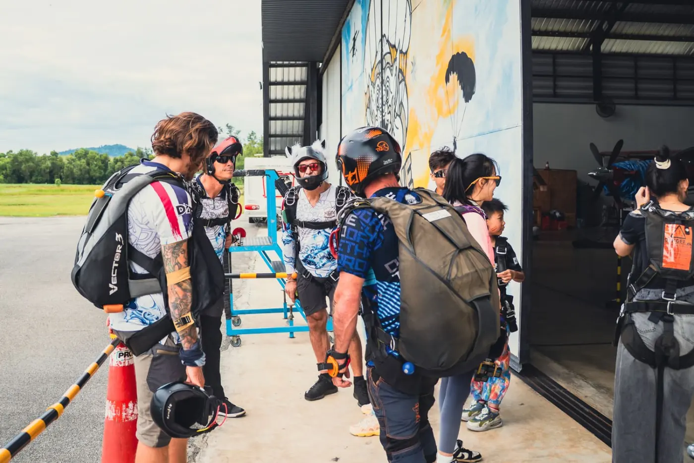 The Pattaya dropzone landing area